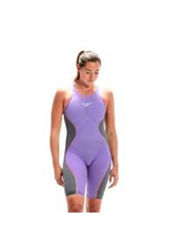 Strój pływacki Startowy Speedo Lzr Pure Intent. Kolor: wielokolorowy, fioletowy, szary. Materiał: poliamid, nylon, elastan