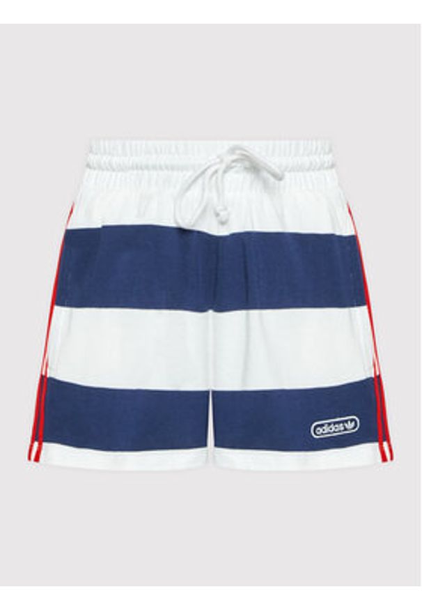 Adidas - adidas Szorty sportowe HL6559 Biały Regular Fit. Kolor: biały. Materiał: bawełna
