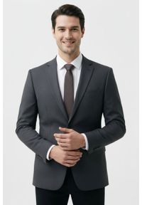 Krawat Męski - Angelo di Monti - Mikrowzór, Brąz z Granatem. Kolor: niebieski, brązowy, beżowy, wielokolorowy. Materiał: tkanina. Styl: elegancki, wizytowy #3