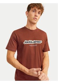 Jack & Jones - Jack&Jones T-Shirt Vesterbro 12265740 Brązowy Relaxed Fit. Kolor: brązowy. Materiał: bawełna