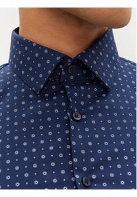 Calvin Klein Koszula K10K114313 Granatowy Slim Fit. Kolor: niebieski. Materiał: bawełna