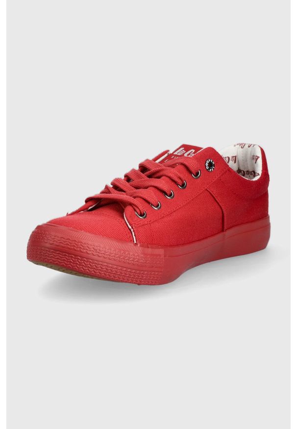 Lee Cooper tenisówki męskie kolor czerwony. Nosek buta: okrągły. Zapięcie: sznurówki. Kolor: czerwony