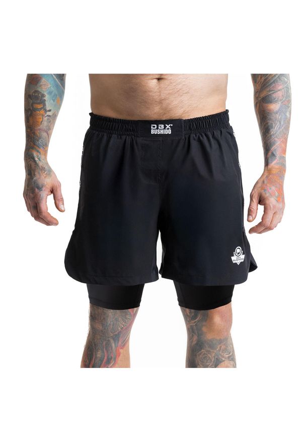 DBX BUSHIDO - Spodenki Shorty MMA z leginsami czarne DBX Bushido. Kolor: czarny