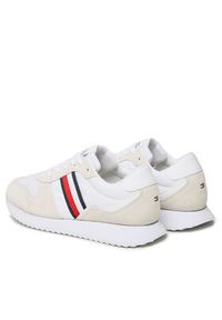 TOMMY HILFIGER - Tommy Hilfiger Sneakersy Runner Evo Mix FM0FM04699 Beżowy. Kolor: beżowy. Materiał: materiał #4