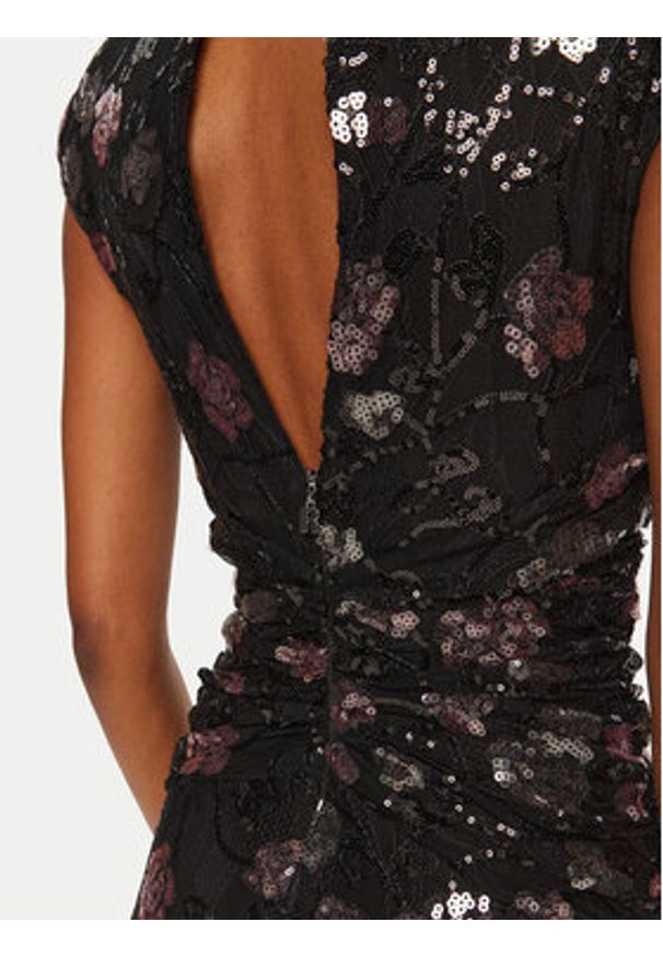 ROTATE Sukienka koktajlowa 113312100 Czarny Slim Fit. Kolor: czarny. Materiał: syntetyk. Styl: wizytowy