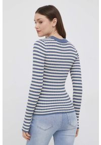 Vero Moda sweter damski lekki. Kolor: niebieski. Materiał: materiał, wiskoza, dzianina. Długość rękawa: długi rękaw. Długość: długie #4