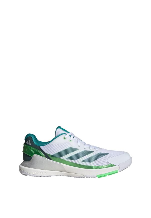 Adidas - Buty Crazyquick Padel. Zapięcie: zamek. Kolor: biały, zielony, wielokolorowy. Sport: tenis