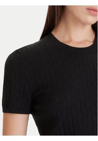 Calvin Klein T-Shirt LV044D308G Czarny Slim Fit. Kolor: czarny. Materiał: syntetyk
