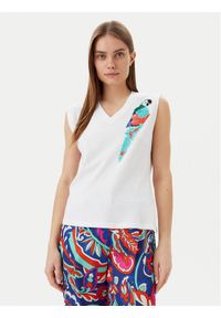 Lola Casademunt by Maite Bluzka MS2515023 Biały Regular Fit. Kolor: biały. Materiał: bawełna