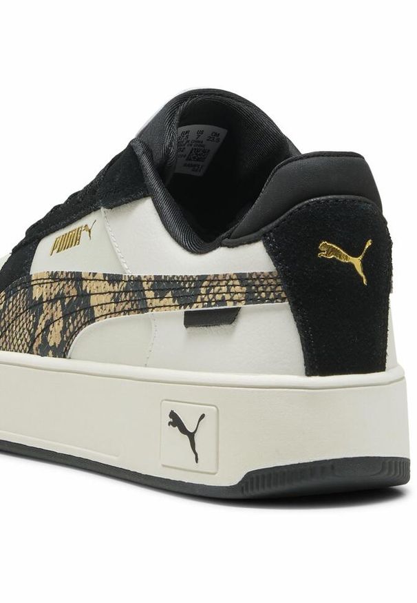 Puma - Damskie sneakersy Carina Street Snake Chic PUMA Vapor Gray Black Gold. Kolor: wielokolorowy, czarny, żółty, szary. Materiał: skóra, tkanina. Wzór: motyw zwierzęcy, nadruk
