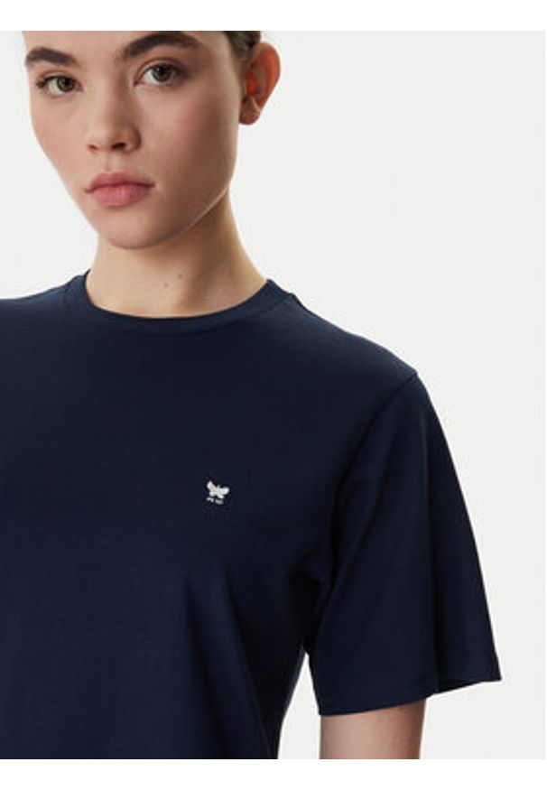 Weekend Max Mara T-Shirt Venaco 2615971031 Granatowy Relaxed Fit. Kolor: niebieski. Materiał: bawełna
