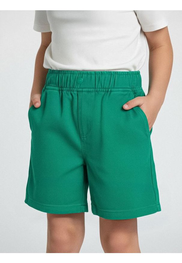 Sinsay - Szorty jeansowe - green spruce. Materiał: jeans