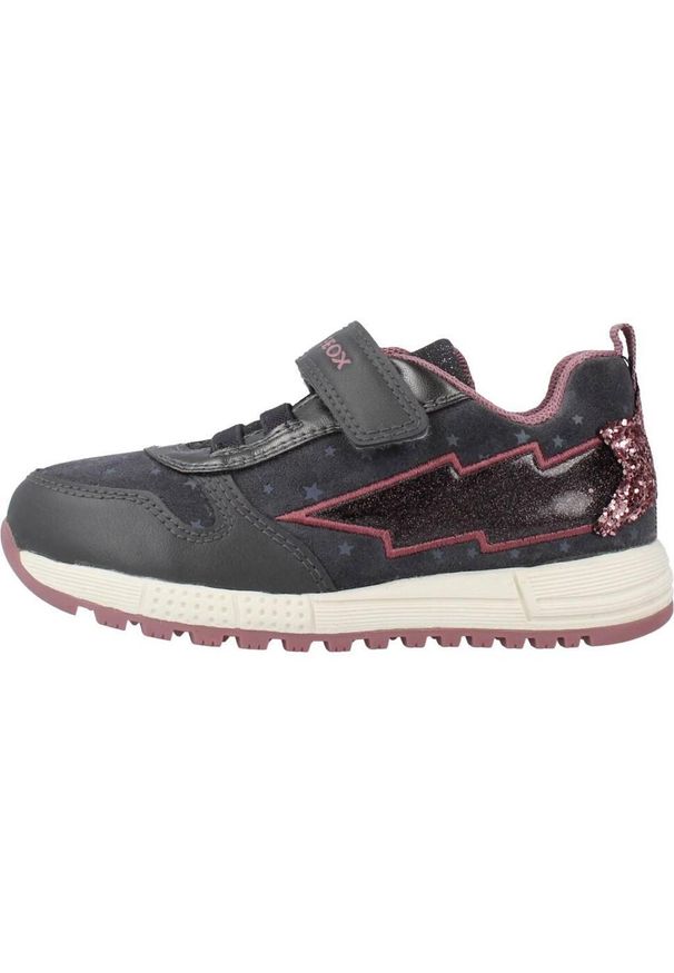 Geox - Buty GEOX B ALBEN GIRL A Szary. Kolor: szary. Materiał: syntetyk, tkanina, skóra. Sport: turystyka piesza