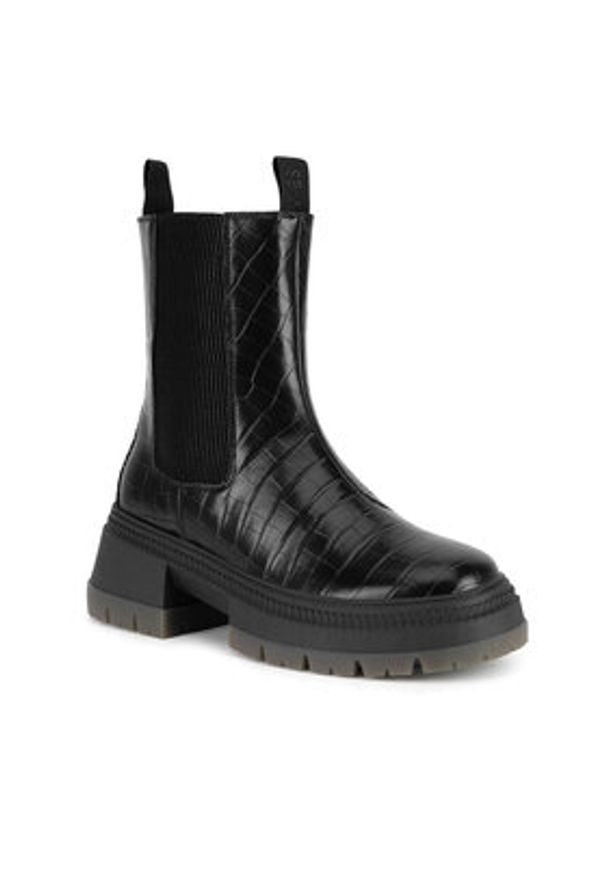 Nine West Sztyblety WFA3033-9 Czarny. Kolor: czarny. Materiał: materiał