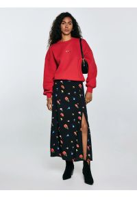 Big-Star - Bluza damska z niewielkim haftem czerwona Marika 603. Kolor: czerwony. Materiał: bawełna. Wzór: haft