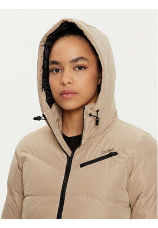 Protest Kurtka narciarska Lucid 6610244 Beżowy Slim Fit. Kolor: beżowy. Materiał: syntetyk. Sport: narciarstwo