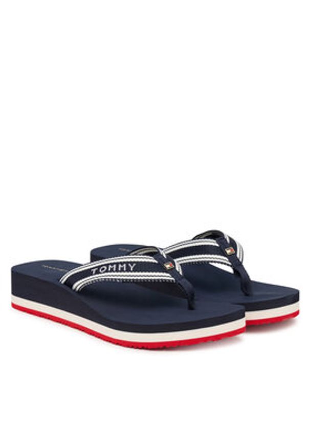 TOMMY HILFIGER - Tommy Hilfiger Japonki Flag Print FW0FW09195 Granatowy. Kolor: niebieski. Materiał: materiał. Wzór: nadruk