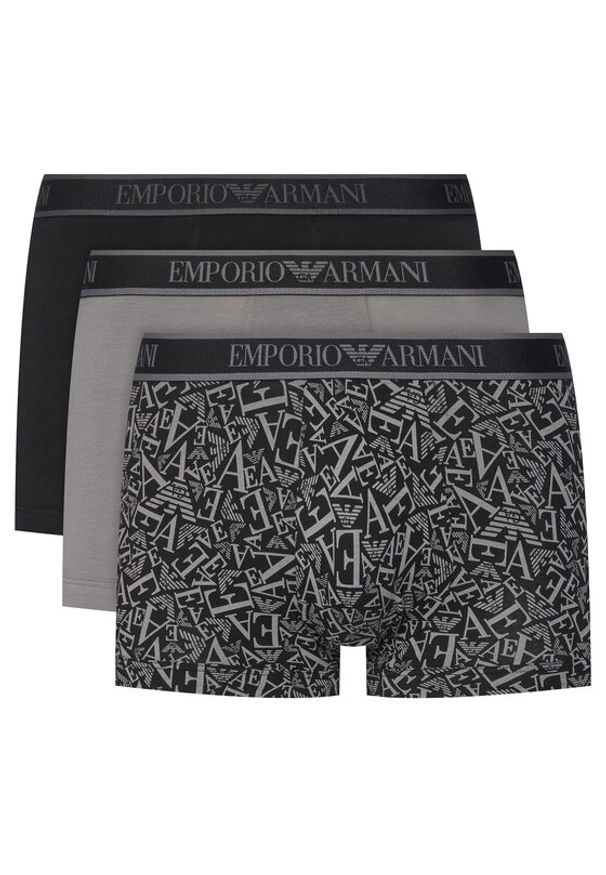 Emporio Armani Underwear Komplet 3 par bokserek EM000370 AF10779 MC198 Szary. Kolor: szary. Materiał: bawełna