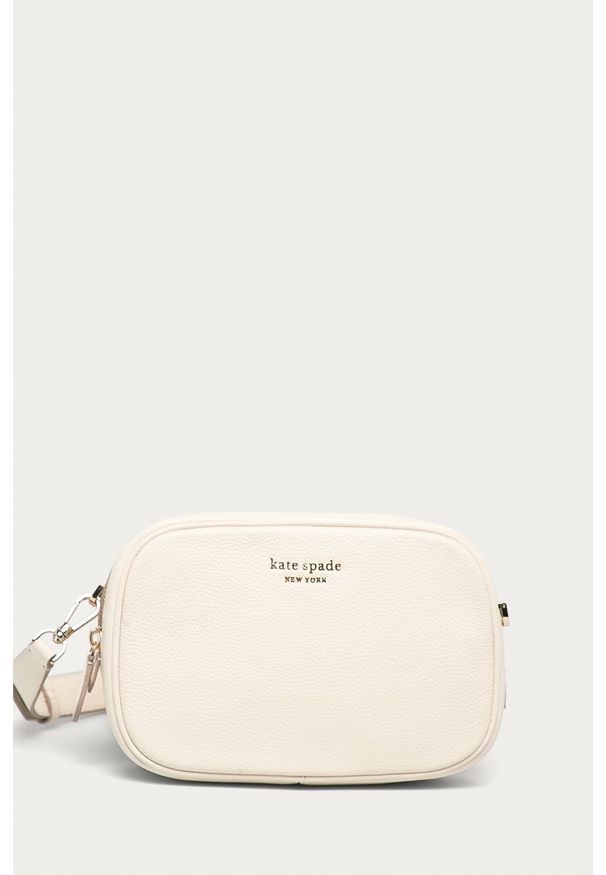 Kate Spade - Torebka skórzana. Kolor: beżowy. Materiał: skórzane. Rodzaj torebki: na ramię