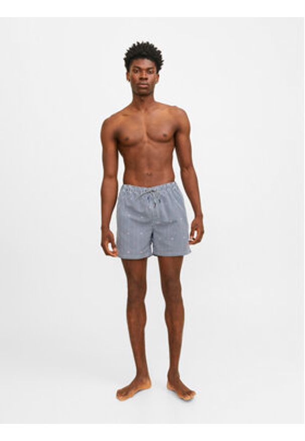 Jack & Jones - Jack&Jones Szorty kąpielowe Fiji 12253240 Granatowy Regular Fit. Kolor: niebieski. Materiał: syntetyk