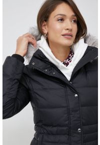 TOMMY HILFIGER - Tommy Hilfiger kurtka puchowa damska kolor czarny zimowa. Okazja: na co dzień. Kolor: czarny. Materiał: puch. Sezon: zima. Styl: casual #6