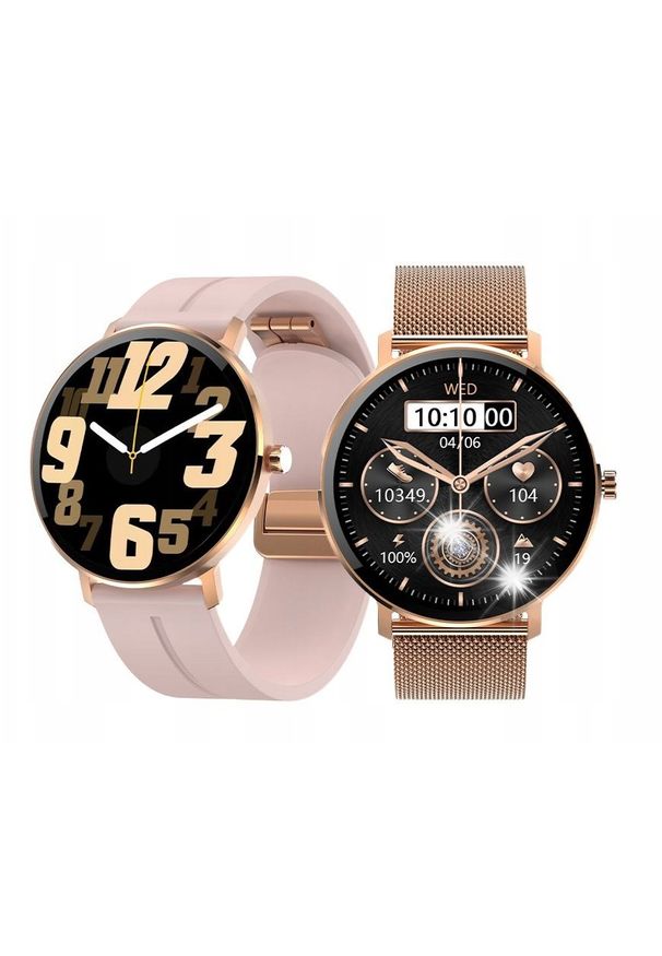 KIANO - Smartwatch Kiano Smartwatch Kiano Venus Wodoodporny AMOLED Moduł GPS 1.32 230mAh złoty. Rodzaj zegarka: smartwatch. Kolor: złoty