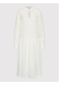 Selected Femme Sukienka codzienna Maxa 16083837 Biały Relaxed Fit. Okazja: na co dzień. Kolor: biały. Materiał: bawełna, wiskoza. Typ sukienki: proste. Styl: casual #4