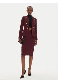 Elisabetta Franchi Spódnica ołówkowa GO-044-46E2 Bordowy Slim Fit. Kolor: czerwony. Materiał: syntetyk #3