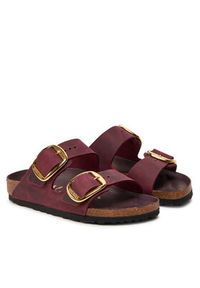 Birkenstock Klapki Arizona Big Buckle Leoi 1027988 Bordowy. Kolor: czerwony. Materiał: skóra #3