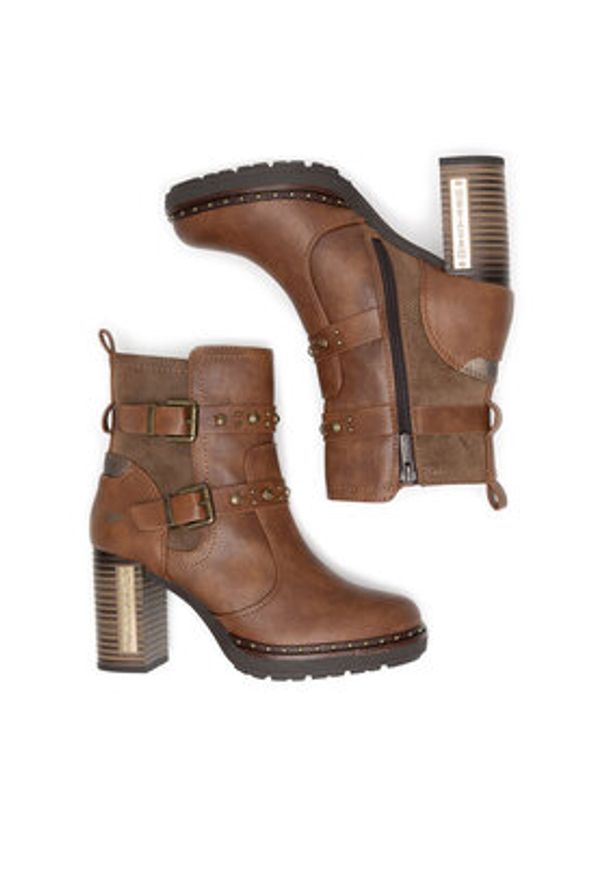 Mustang Botki 1336-512 Brązowy. Kolor: brązowy. Materiał: materiał