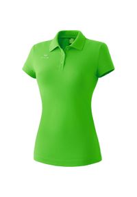 ERIMA - Damska koszulka polo Erima Teamsport. Typ kołnierza: polo. Kolor: zielony. Materiał: elastan, bawełna. Sport: piłka nożna