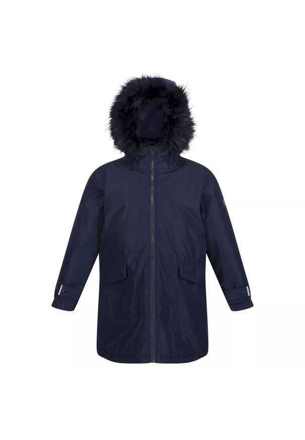 Regatta - Dziecięca Kurtka Parka Zimowa Adelyn. Kolor: niebieski. Sezon: zima. Styl: sportowy. Sport: turystyka piesza