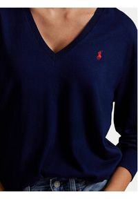 Polo Ralph Lauren Sweter 211972105005 Granatowy Regular Fit. Typ kołnierza: polo. Kolor: niebieski. Materiał: bawełna #4