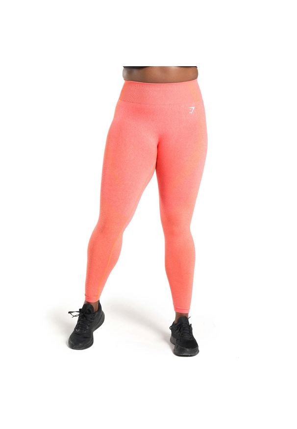 GYMSHARK - Legginsy treningowe damskie Gymshark Vital Seamless. Kolor: pomarańczowy