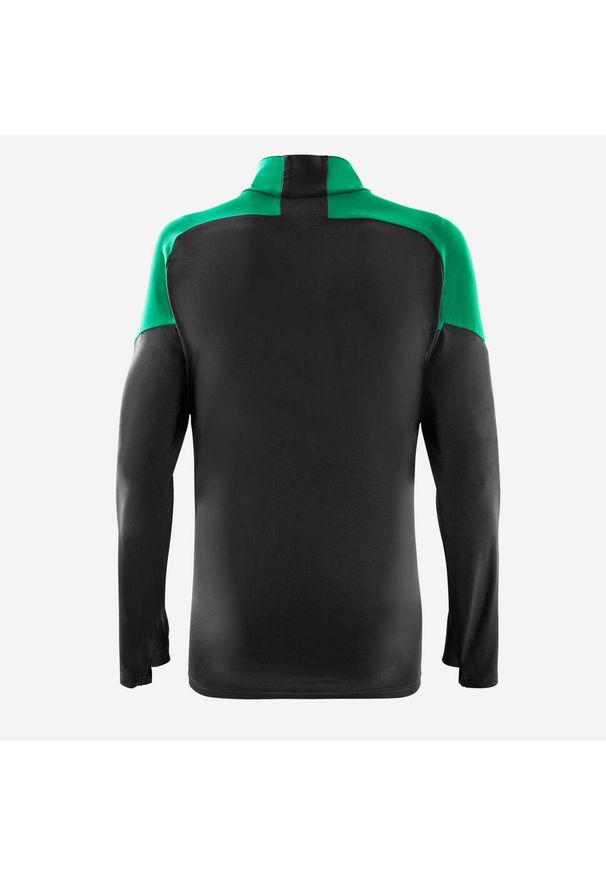 KIPSTA - Bluza do piłki nożnej Kipsta Viralto Club na krótki suwak. Kolor: zielony, wielokolorowy, szary. Materiał: materiał, poliester, elastan. Długość: krótkie. Sport: piłka nożna