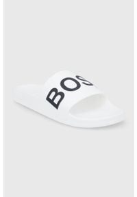BOSS - Boss Klapki męskie kolor biały. Kolor: biały. Materiał: guma #4