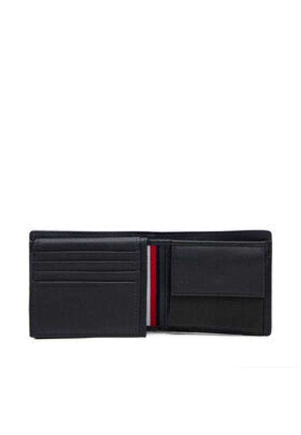 TOMMY HILFIGER - Tommy Hilfiger Duży Portfel Męski Th Corp Cc Flap And Coin AM0AM13246 Granatowy. Kolor: niebieski. Materiał: skóra