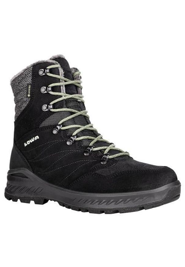 Buty trekkingowe damskie Lowa Nabucco Gtx. Wysokość cholewki: za kostkę. Zapięcie: sznurówki. Kolor: czarny, wielokolorowy. Materiał: tkanina, zamsz. Szerokość cholewki: normalna
