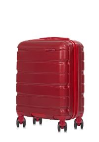 Ochnik - Komplet walizek na kółkach 19'/24'/28'. Kolor: czerwony. Materiał: materiał, poliester, guma #12
