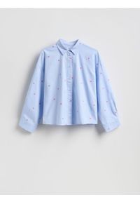 Reserved - Koszula w serca - jasnoniebieski. Kolor: niebieski. Materiał: bawełna #1