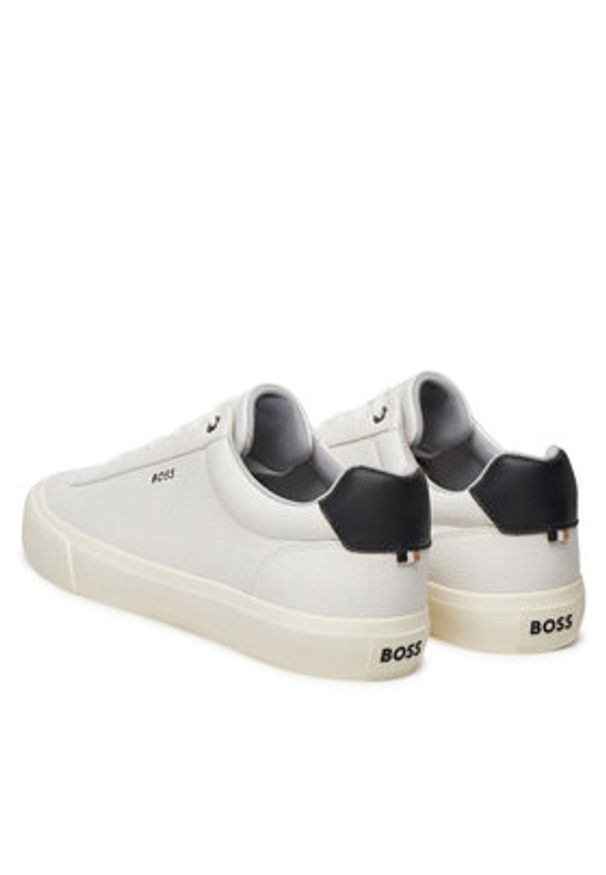 BOSS Sneakersy 50542114 Biały. Kolor: biały. Materiał: skóra