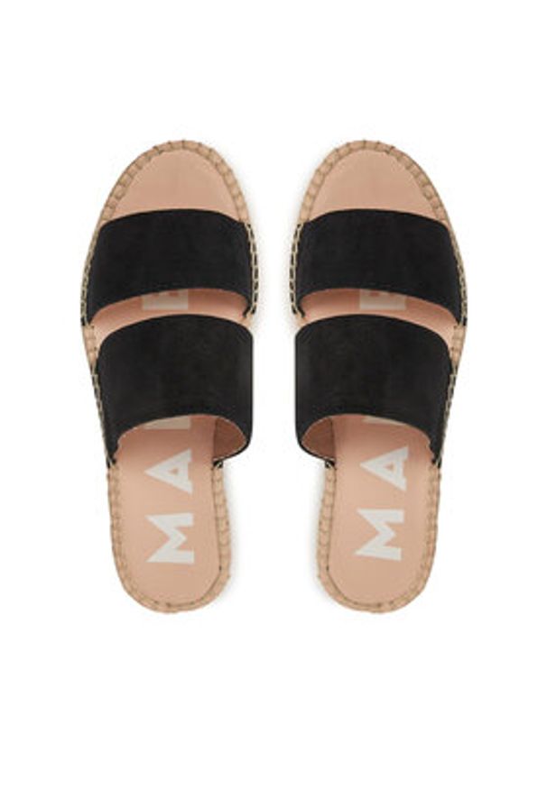 Manebi Espadryle Hamptons Double Sole 2 Bands Sandals K 1.0 JB Czarny. Kolor: czarny. Materiał: zamsz, skóra