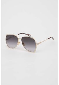 Chloe - Chloé okulary przeciwsłoneczne CH0183S damskie kolor złoty. Kolor: złoty #2