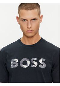 BOSS - Boss T-Shirt Thompson 15 50513382 Granatowy Regular Fit. Kolor: niebieski. Materiał: bawełna #4