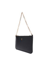 TOMMY HILFIGER - Tommy Hilfiger Torebka Th Icon Chain Shoulder Pouch AW0AW18298 Czarny. Kolor: czarny. Materiał: skórzane #2