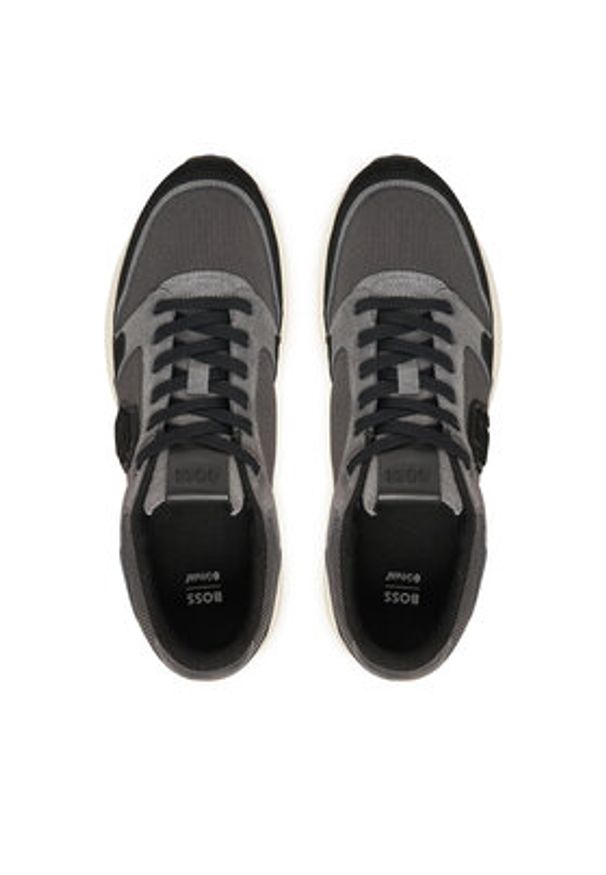 BOSS Sneakersy Vinston 50554612 Szary. Kolor: szary. Materiał: skóra, zamsz