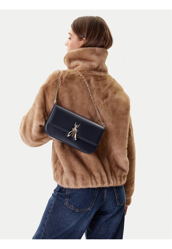 Patrizia Pepe Torebka 8B0229 L061 Czarny. Kolor: czarny. Materiał: skórzane