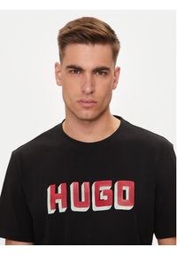 Hugo T-Shirt Daqerio 50516624 Czarny Regular Fit. Kolor: czarny. Materiał: bawełna #3