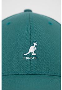 Kangol Czapka z daszkiem kolor zielony gładka. Kolor: zielony. Wzór: gładki #3