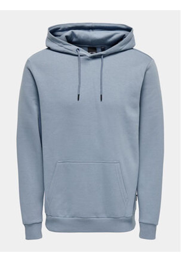 Only & Sons Bluza Cares 22018685 Niebieski Regular Fit. Kolor: niebieski. Materiał: bawełna, syntetyk